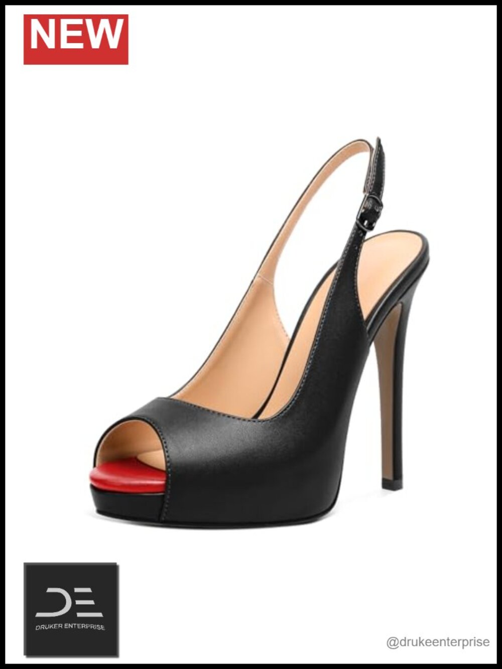 Women's 4.7 Inch Stiletto Slingback Pumps Peep Toe Platform High Heels